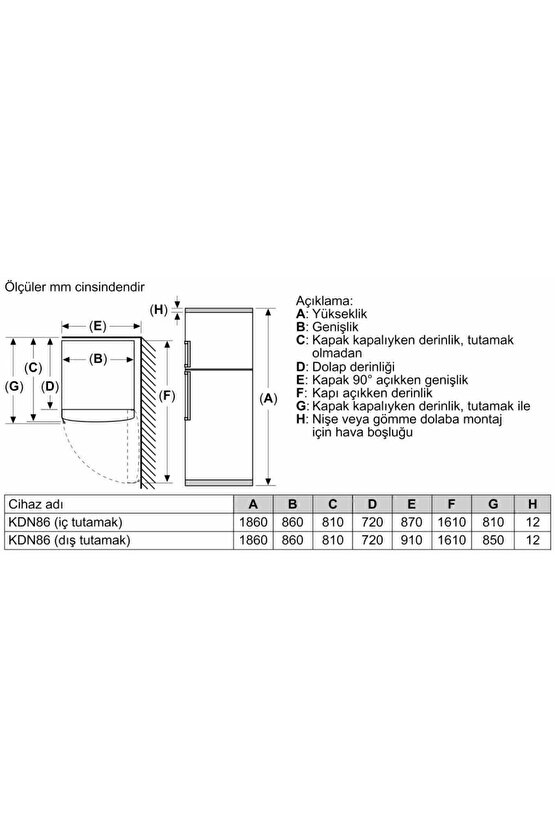 PROFİLO BD2086WEXN BZD-NOFROST-680LT-DİJİTAL