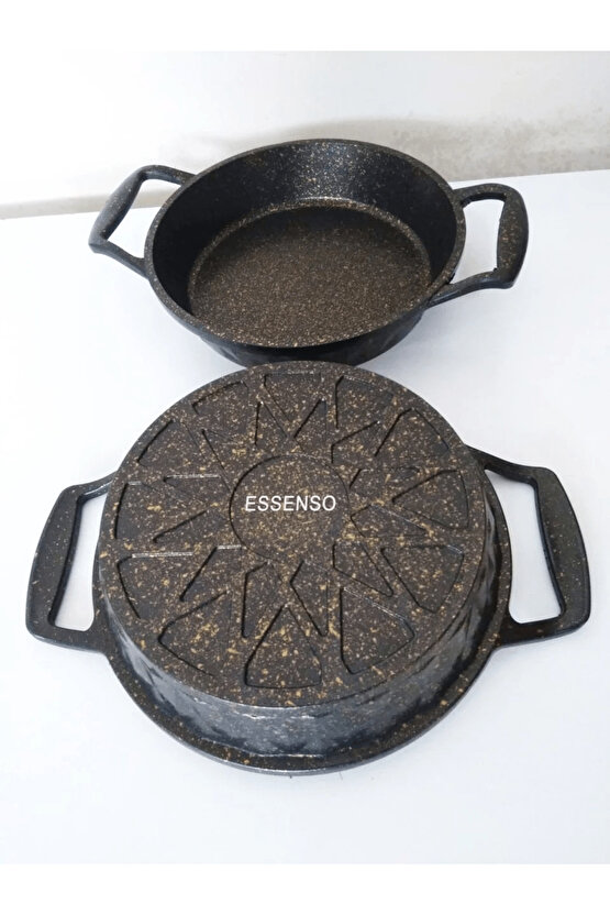 Netcool Kitchen Essenso Döküm Siyah Granit Sahan Tava 18 Cm