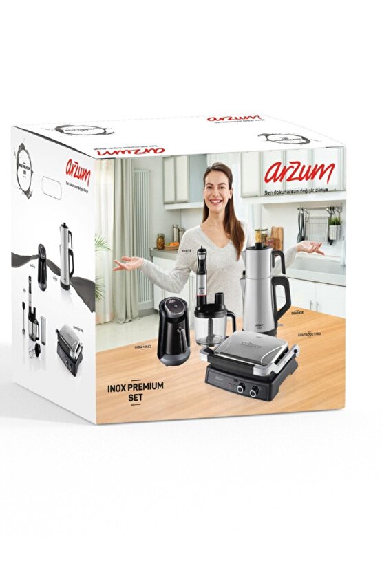 AR9026 Pro Premium 4lü Inox Elektronik Çeyiz Seti