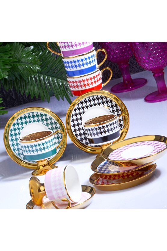 W-Juliet 6lı Fincan Takımı Ayaklı 90 cc İST-163