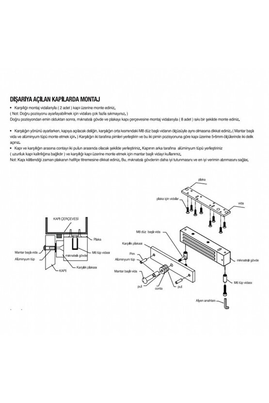 Elektromanyetik Kilit - 500 kg KD05080-101