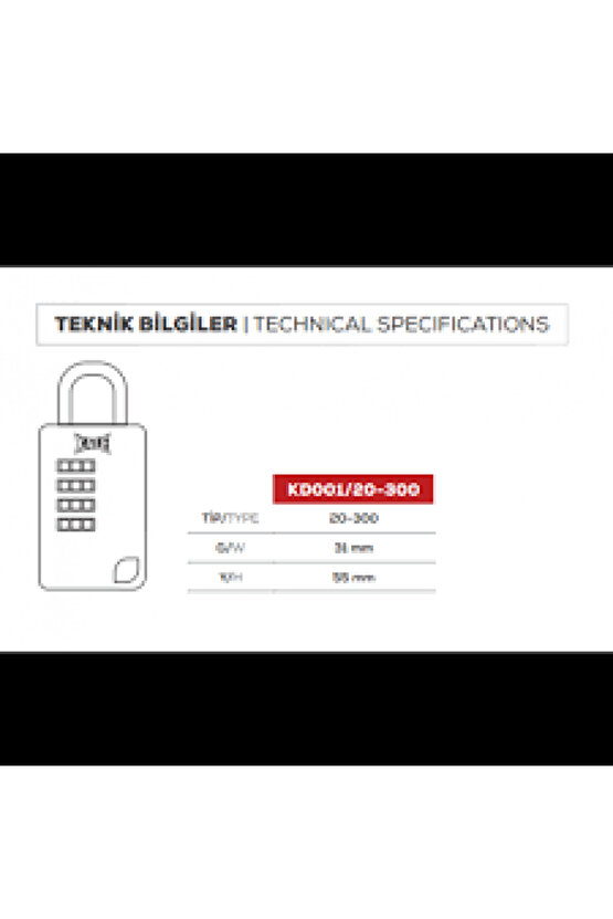 Şifreli Asma Kilit 20-300