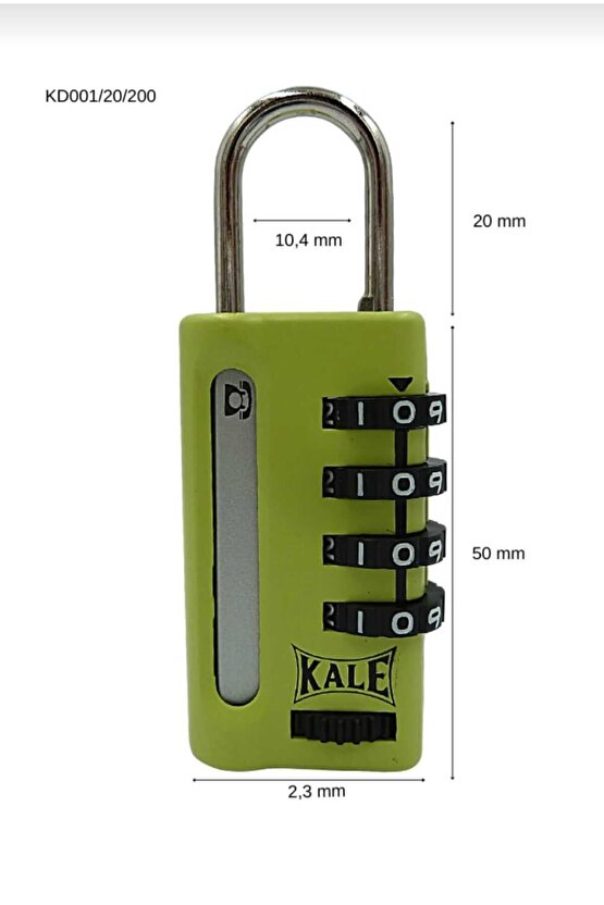 Şifreli Asma Kilit 4 Basamaklı Şifreleme (BİLGİ PENCERELİ)- Kırmızı