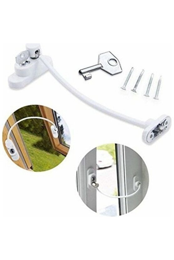 Kidmix Halatlı Emniyet Kilidi Beyaz