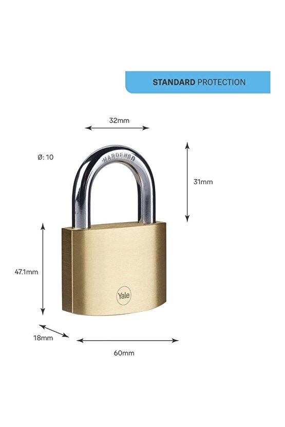 Pirinç Asma Kilit 60 Mm