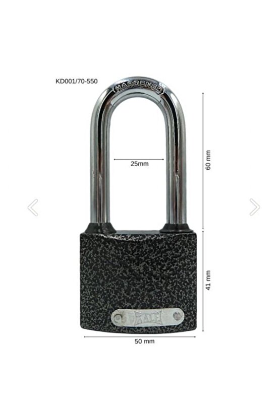 Asma Kilit Döküm 50 Mm Uzun Kanca