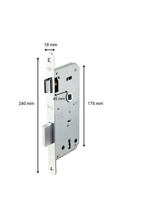 Extra Gömme Kilit 18 Mm Ayna 45 Mm 141R