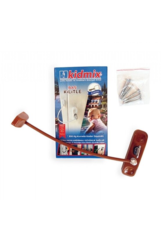 Kidmix Çelik Halatli Ve Anahtarli Kilit Kahverengi