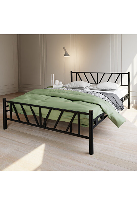 Gardenya Çift Kişilik Metal Karyola A Kalite, Ses Çıkarmaz ,Ölçülü Model Karyola