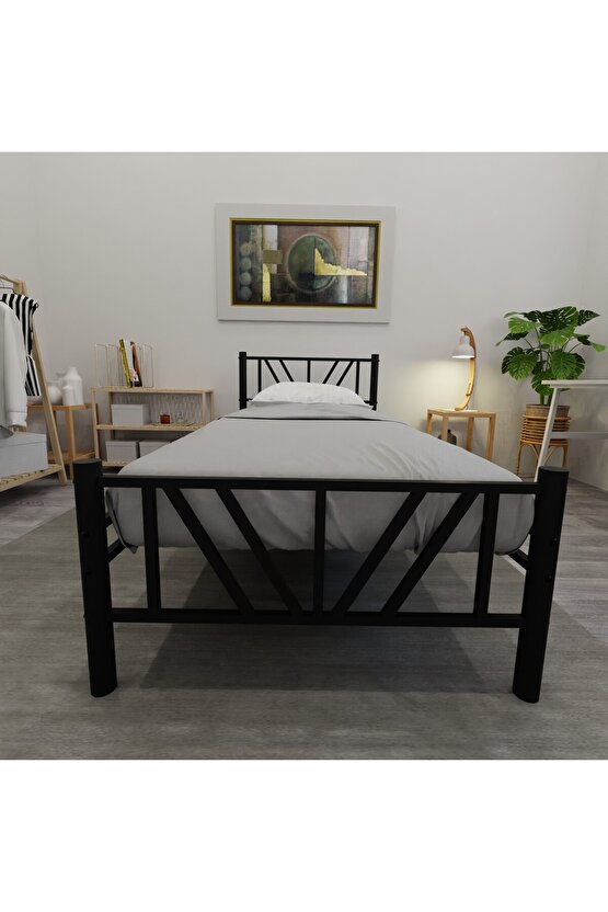 Gardenya Tek Kişilik Metal Karyola A Kalite, Ses Çıkarmaz ,Ölçülü Model Karyola