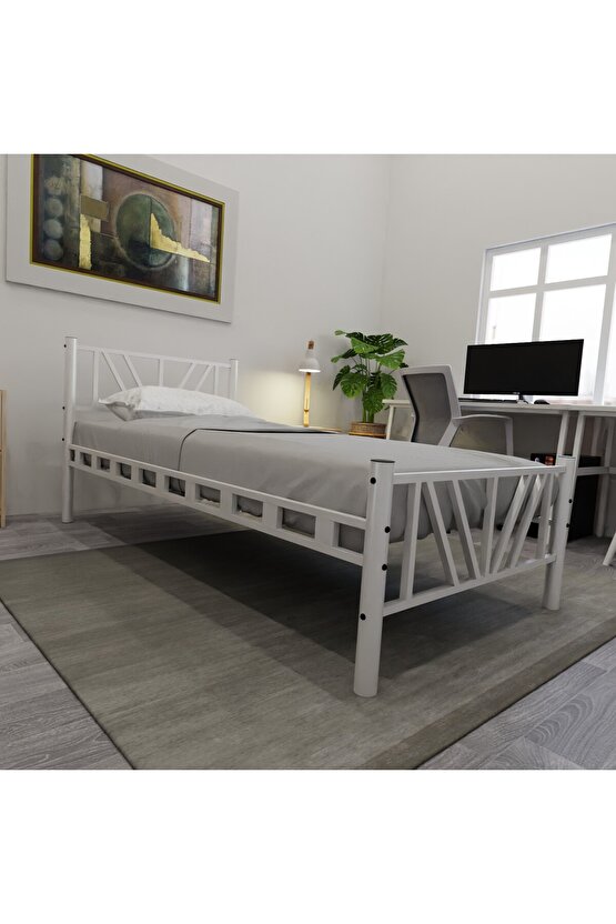 Gardenya Tek Kişilik Metal Karyola A Kalite, Ses Çıkarmaz ,Ölçülü Model Karyola