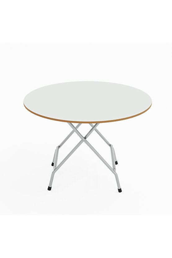 Katlanır Masa Yuvarlak Kırma Mutfak Masası 70 Beyaz 1460