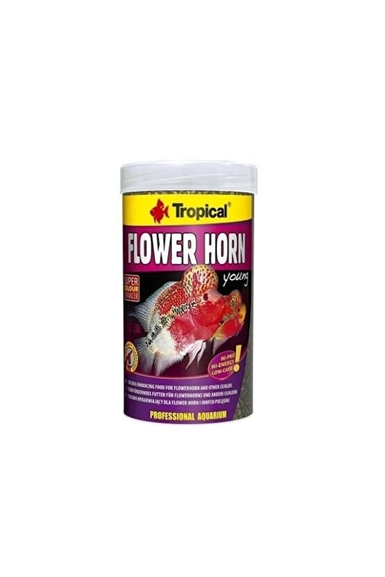 Tropical Flower Horn Young Pellet Genç Flower Horn Balıkları için Renklendirici Balık Yemi 1000 Ml 3
