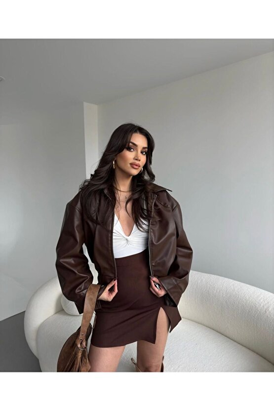 Deri Bomber Deri Ceket