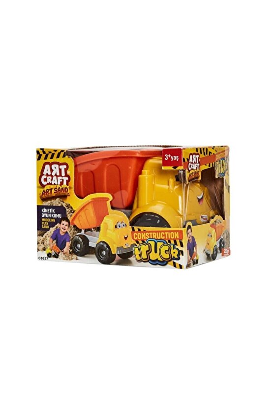Çocuk Sevimli Surat Kamyon Ve 250 Gr Kinetik Kumlu Kamyon Seti