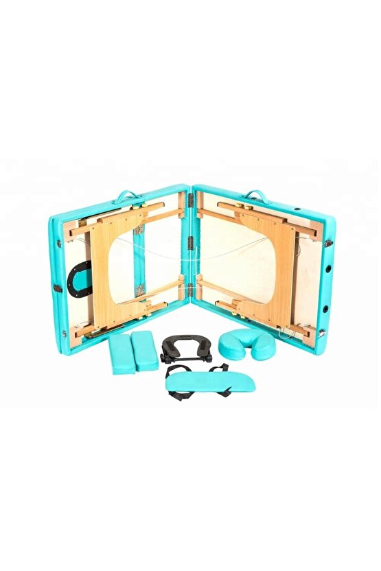 Katlanabilir Ahşap Masaj Masası,
çanta Tipi Masaj Ve Tedavi Yatağı Mavi