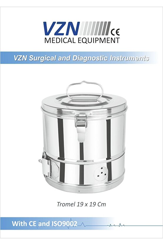 Tromel 19x19cm Paslanmaz Çelik