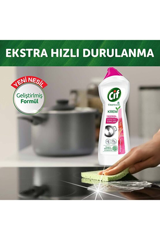 Krem Yüzey Temizleyici Frezya Ve Müge Çiçeği Klor Boya Fosfat Paraben Içermez 750ml 4adet