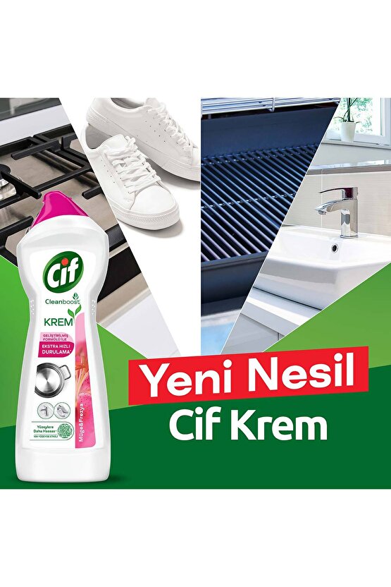 Krem Yüzey Temizleyici Frezya Ve Müge Çiçeği Klor Boya Fosfat Paraben Içermez 750ml 4adet
