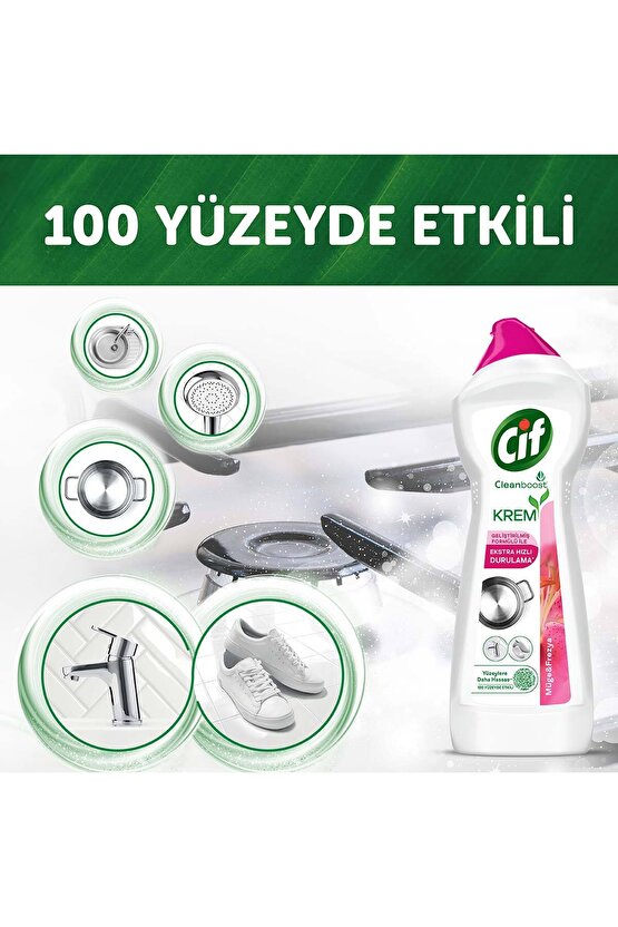 Krem Yüzey Temizleyici Frezya Ve Müge Çiçeği Klor Boya Fosfat Paraben Içermez 750ml 4adet
