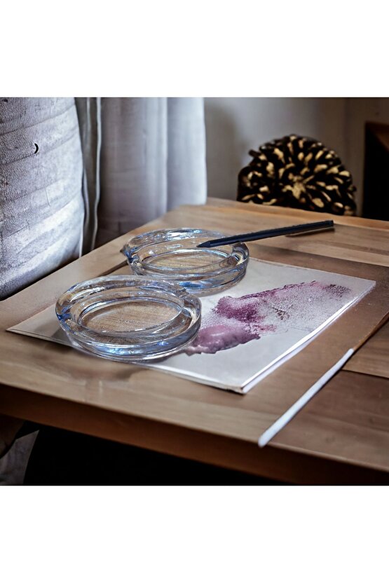 Mutfak Kül Tablası Cam Kaveh Oval 2li