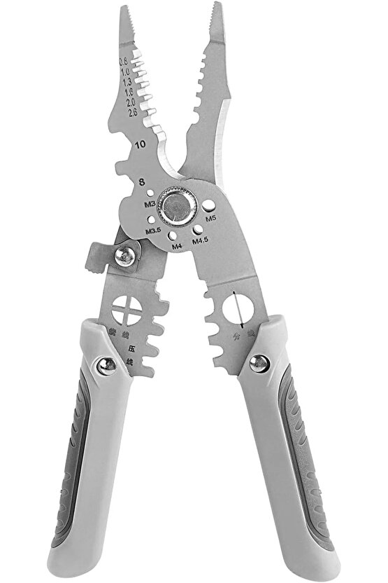 Çok Fonksiyonlu Tel Sıyırıcı Pense Elektrikçiler İçin Profesyonel Kablo Kesme Sıyırma Bükme Aleti