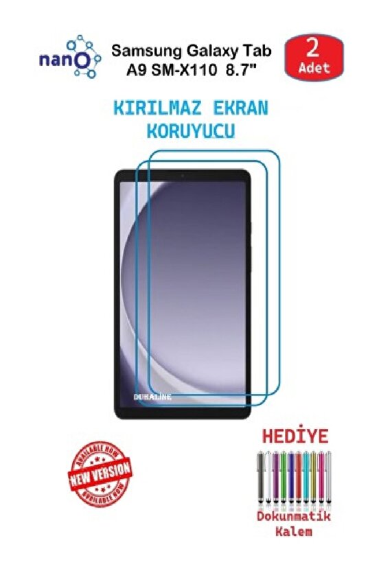 Samsung Galaxy TabA9 SM-X110 8.7İçin Nano Ekran Koruyucu 9h Esnek 2 ADET