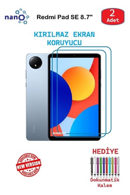 Redmi Pad SE 8.7 İçin Nano Ekran Koruyucu 9h Esnek 2 ADET