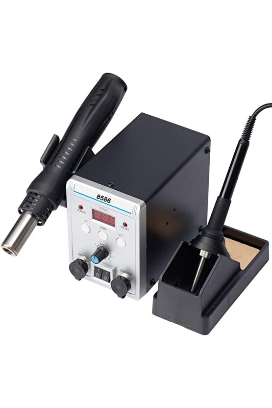 Sıcak Hava Üflemeli 700w Havya İstasyonu 8586 2 in1 Lehim Makinesi ve Hava Tabancası