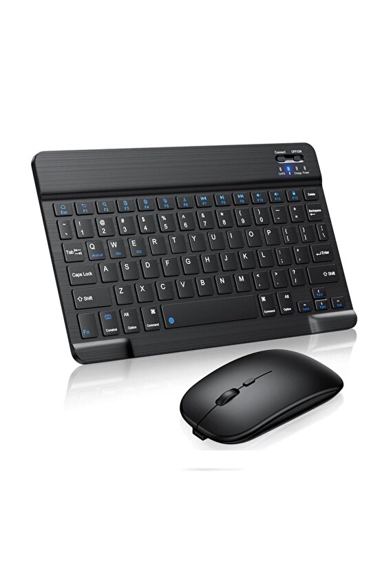 Windows 10 Tablet Için Uyumlu Slim Şarjlı Bluetooth Klavye Ve Mouse Seti