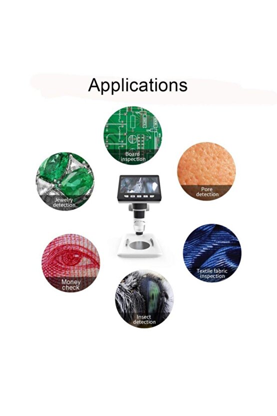 1000x Dijital 1080p 4.3 Inç Lcd Ekranlı Usb Hd Mikroskop