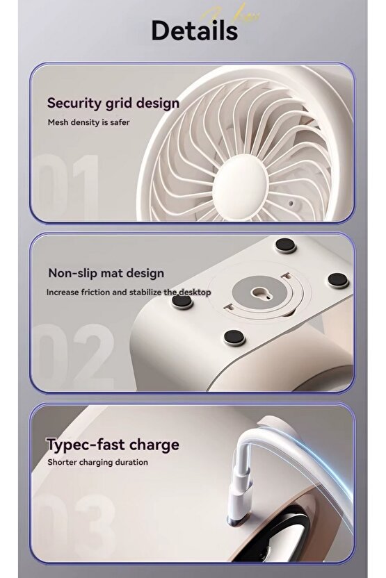 ŞARJLI MASAÜSTÜ FAN MİNİ KLİMA LED EKRANLI VANTİLATÖR EV OFİS İÇİN SERİNLETİCİ FAN 2025 YENİ MODEL