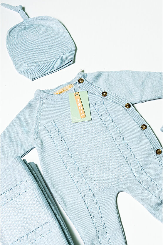 Yeni Doğan 5li Örme Triko Tulum Set