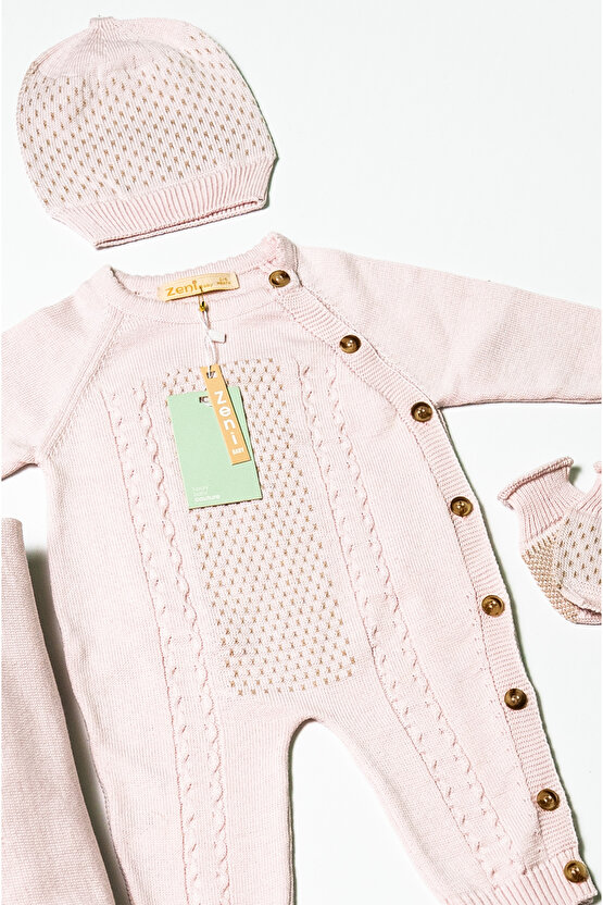 Yeni Doğan 5li Örme Triko Tulum Set