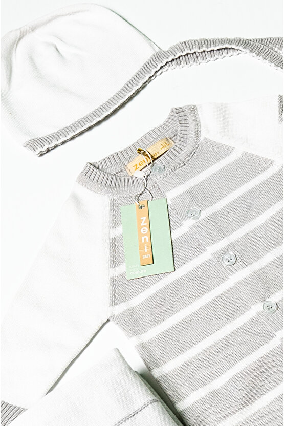 Yenidoğan 4lü Örme Triko Bebek Set