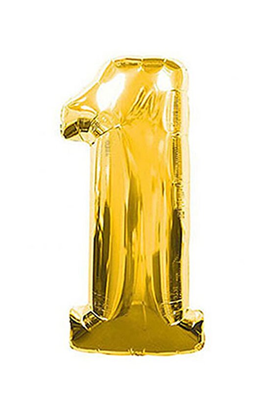 1 Rakam Gold Folyo Balon Sayılı Balon 100 Cm
