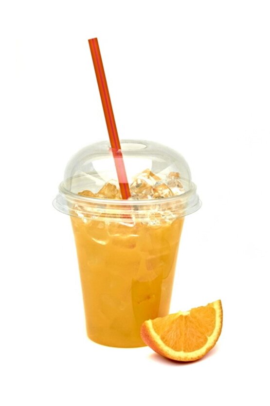 Plastik Pet Bardak(kapaklı) Şeffaf Milkshake 300 Cc - 50 Adet