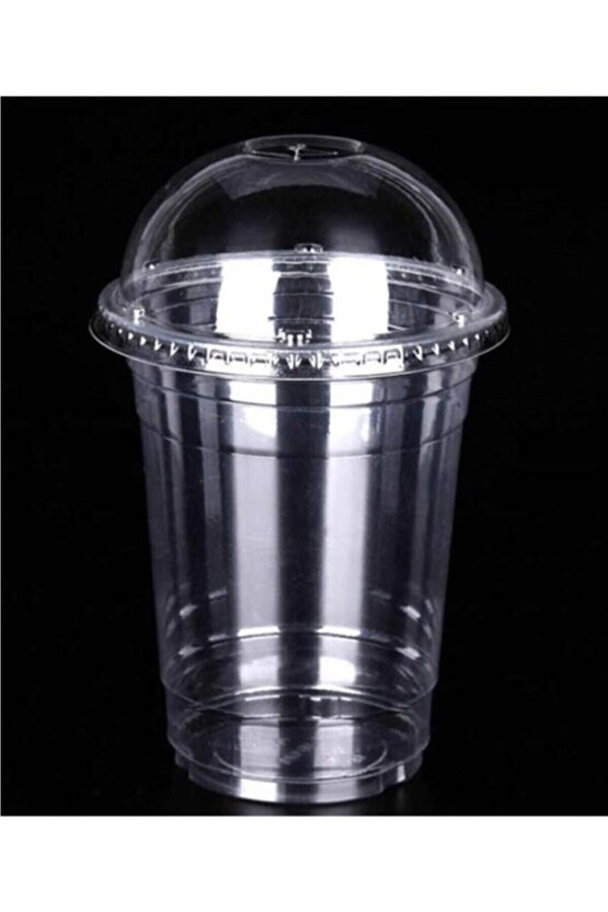 400 Cc Plastik Milkshake Bardak + Kapak 50 Adet