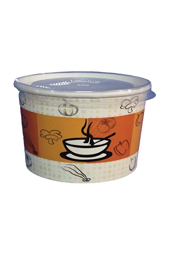 Karton Çorba Kasesi Kapaklı 25 Adet