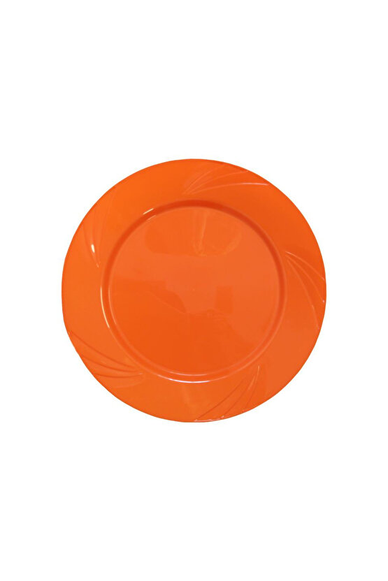 Plastik Tabak Sert 26cm (6 Adet) Turuncu