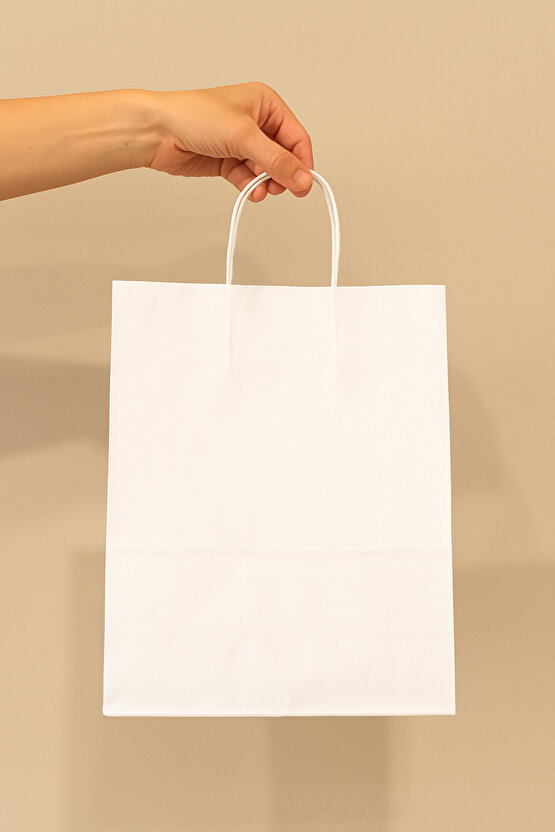 KARTON ÇANTABURGU SAPLI CRAFT ÇANTA 32X12X41 CM (100 ADET)