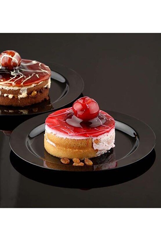 Plastik Tabak 26 Cm Siyah Rubikap Pl.r26 10 Adet