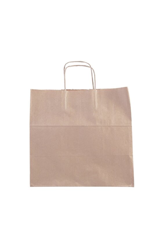 Büküm Beyaz Saplı Kraft Kağıt Çanta 33x20x33(25Lİ)