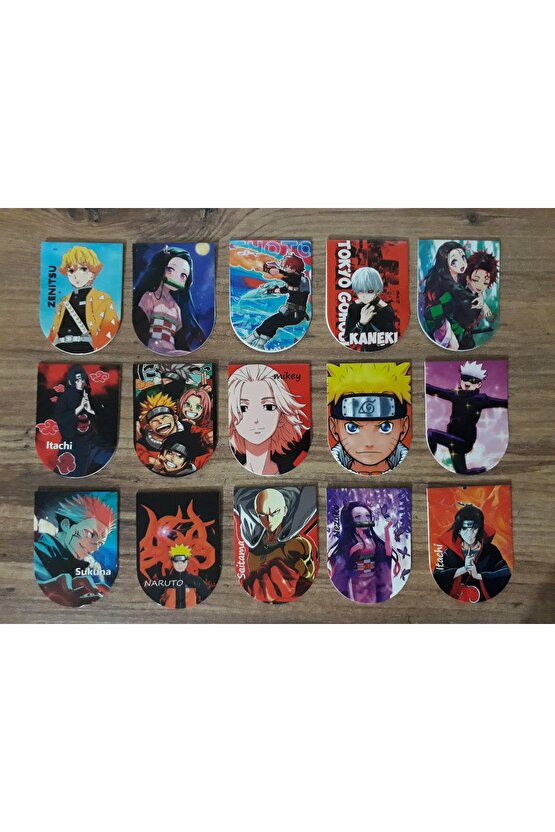 Anime Manga 15 Adet Kitap Ayracı Seti