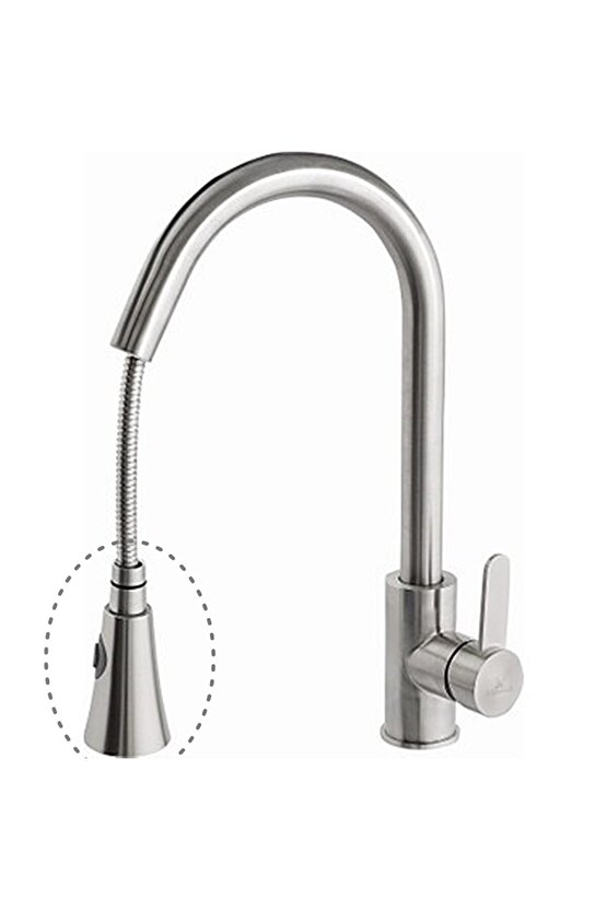 Endüstriyel Ve Spiralli Mutfak Evye Bataryası El Duşu Batarya Boru Ucu Başlığı