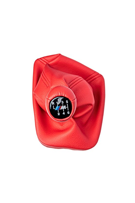 BMW 3 Serisi E46 için Vites Topuzu ve Körüğü - 6 Vites - Kırmızı