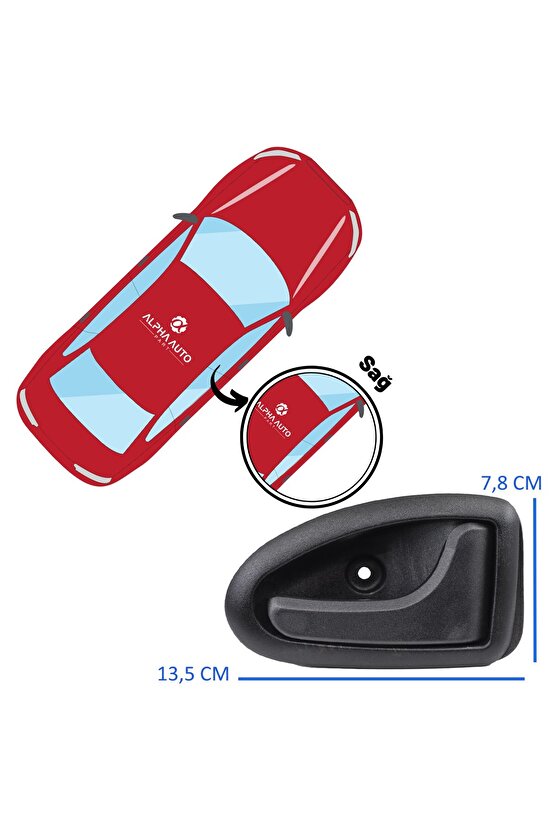 Renault Megane 1, Clio2 için Kapı İç Açma Kolu-Sağ