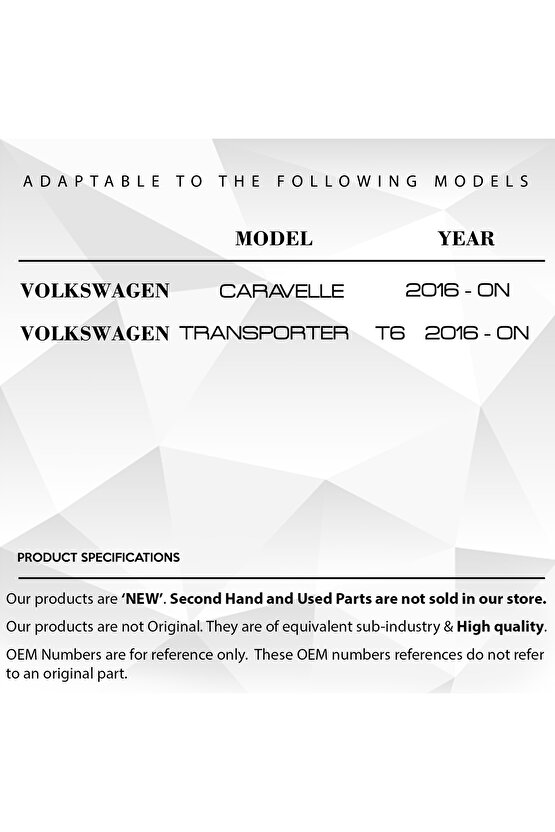 Volkswagen Vw Transporter 6 T6, Caravelle Için Yan Ayna Motor Tamir Dişlisi
