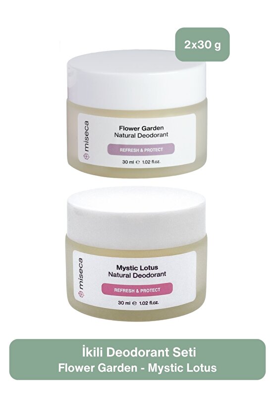 İkili Doğal Deodorant Seti | Flower Garden - Mystic Lotus
