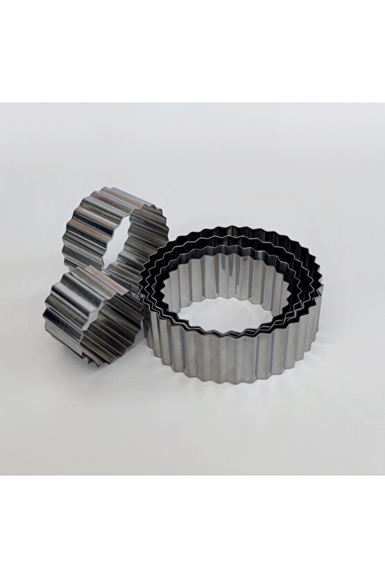 Narkalıp Yuvarlak Küçük Tırtıklı Kurabiye Kalıbı 6 Lı